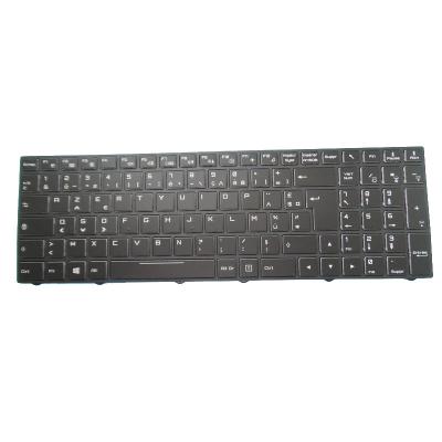 China Wholesale Plug and Play Laptop Keyboard for CLEVO N850 CVM15F26F0J430E 6-80-N85H0-061-1 France Franc with Black Frame and Backlit for sale