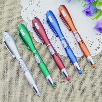 China 2015 Customized Logo Led Light Pen, Plastic Promotional Pen, Light up Ballpen with touch for sale