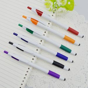 China Factory hot selling and high quality plastic rubber square shape hotel pen with stylus for sale