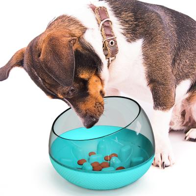 China Interact Toys Pet Tumbler Pet Dog Slower Bowl Driver Viable Puddle Proof Feeder for sale