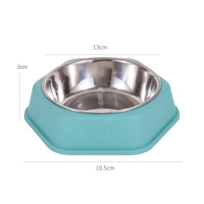 China Stainless Steel Sustainable Pet Bowl Pet Feeder Bowl Non-Slip Water Bowl Container for sale