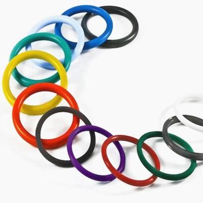 China Mechanical Material Color Silicone Rubber Heat Resistant Flexible O Rings for sale