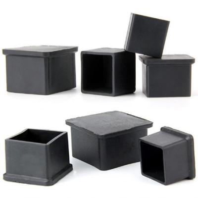 China Mechanical Hardware Furniture Table Chair Rubber Square Shaped Leg Foot Cover Cap for sale