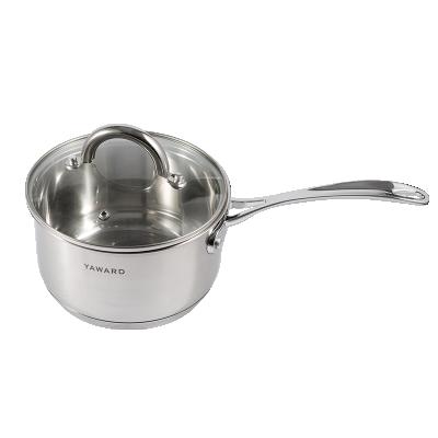 China 2020 new style 16cm stocked milkpot with one handle stainless steel pan for sale