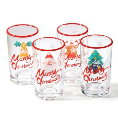 China Viable Christmas Xmas Cup Glass Tumbler for sale