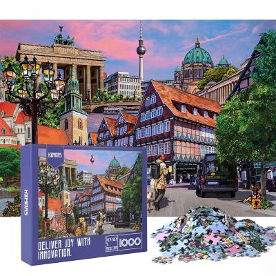 China 100% eco-friendly wooden puzzle for adults game 1000 pieces puzzle for sale