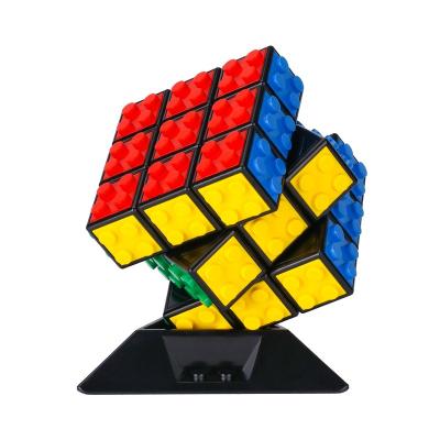 China Quick Twist Building Blocks Designs High Speed ​​3x3 Cube Rubikes Magic Cube for sale