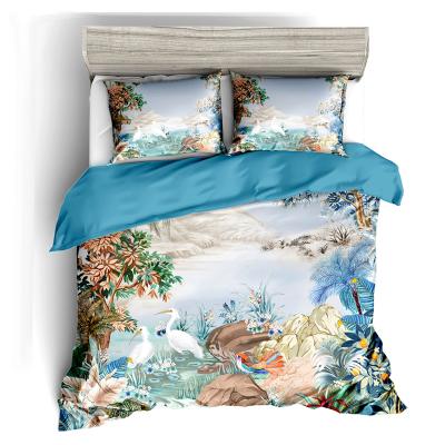 China Nondisposable Digital Printing Satin 3D Bedding Set Duvet Cover Set 100% Cotton Sheet Textile Custom Duvet Cover for sale