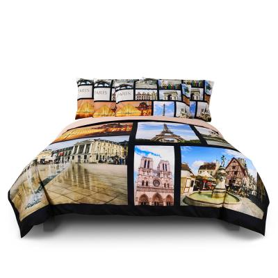 China Super Soft Polyester Nondisposable 3D Digital Sheet Duvet Cover With Pillow Cases Bed Sheets Set Microfiber Fabric For Bed Sheets for sale