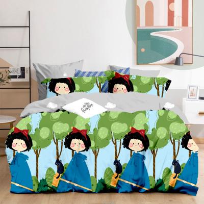 China Nondisposable 3D Sheet Kids Bed Sheets Digital Printing Cartoon Bedding Set 100% Polyester/Cotton Duvet Cover Sets for sale