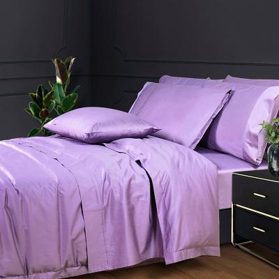 China Nondisposable Pure Cotton Queen Size Sheets Sateen Sheet Bedding Comforter Sets Luxury Bed Sheets Flat Sheet Set 100% Combed Cotton for sale