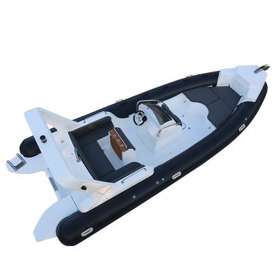 China Family Entertainment New Arrival Luxury 23.3ft CE 7m RIB Hypalon Inflatable Fishing Rowing Boat with 200HP Motor Inflatable Rib Boat for ocear water for sale