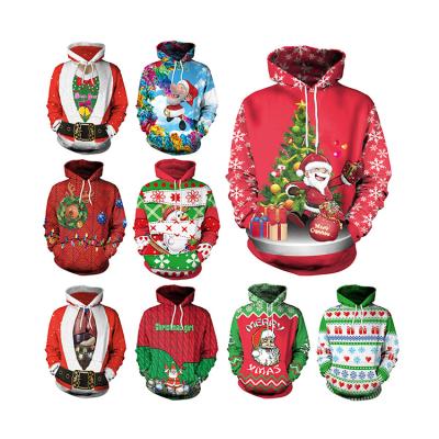 China Custom Anti-wrinkle Sublimation Hoodies 3d Hoodie Cartoon Christmas for sale