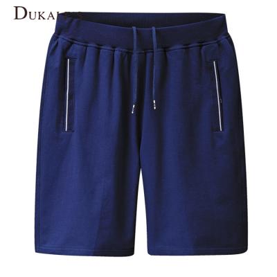 China Anti-wrinkle Mens Shorts And T Shirts Navy Blue Drawstring Mens Shorts With Zipper Pocket for sale