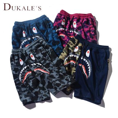 China Unisex Casual Shark Pattern Men's Casual Shark Pattern Men's Jogger BAPE Jogger Short Pants Sweatpants Short Pants Trunks For Men for sale