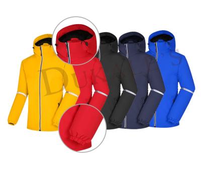 China Custom Designer Viable Sport Windproof Zip Up Brand Sailing Fleece Cotton Reflective Women's Unisex Winter Ski Jacket For Male for sale