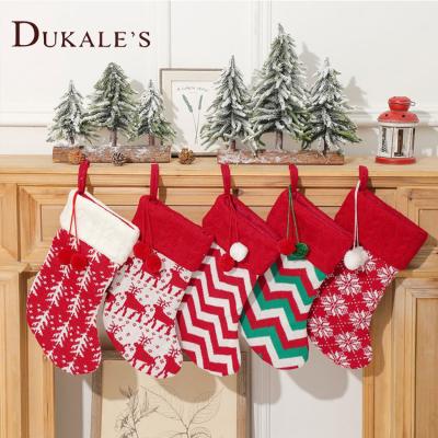 China 2021 Eco-Friendly Knitted Christmas Stockings High Quality Chevron Cloth For Christmas Home Decoration Holiday Decorations Snowman for sale