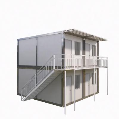 China Office building prefab container assemble home building double storey 2 storey prefab flat pack house with toilet for Suriname for sale