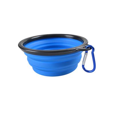 China Wholesale Portable Collapsible Collapsible Silicone Food Water Travel China Folding Dog Cat Pet Bowl for sale