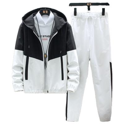 China Men's New QUICK DRY Tracksuit Hoodies Sets Casual Spring Jackets+ Pants Hip Hop Streetwear Sports Suit Patchwork Machining Two Piece Suit for sale