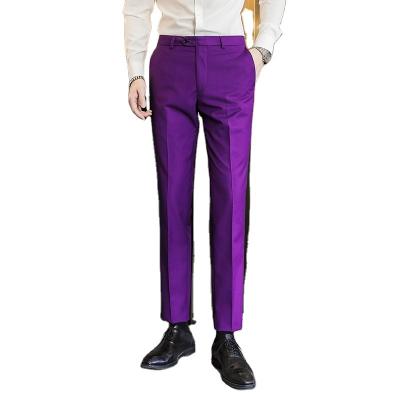 China Anti-wrinkle personality fashionable men's pants, large size three-dimensional slim pants, multicolor color optional pants for men for sale