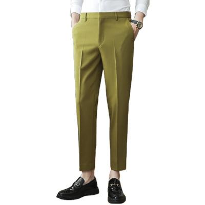 China Vertical thin men's suit pants men's fashion business casual pants anti-static boutique men's business casual dress for sale