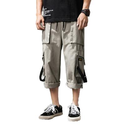 China New Custom Design Logo Summer Anti-Static Slim Fit 3/4 Cargo Pants Men Factory In Bangladesh for sale