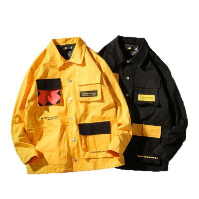 China 2020 New Design Fashion Multi-pocket Viable Cargo Man Casual American Casual Jacket Oversized Retro Jacket Men's Casual Wear Jacket for sale