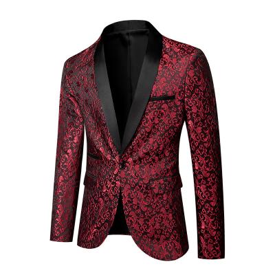 China OEM Wholesale Anti-Wrinkle Business Casual Wear Slim Men's Wedding Suit Jacket Button Blazer Suit Jackets One Groom Suit Jackets for sale