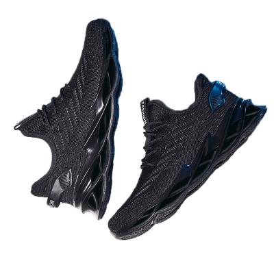 China CUSHIONING New Men's Breathable Curved Sports Shoes Running Shoes Outdoor Leisure Flying Knitted Men's Shoes for sale