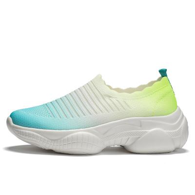 China Fashion Trend Women's Casual Shoes Color Summer Trend Sports Shoes Mesh Breathable PU Low Top Sole Shoes for sale