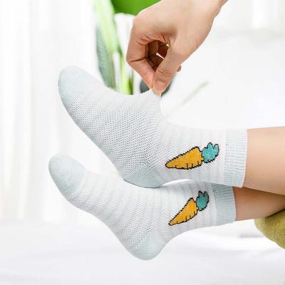 China 2021 Drop China Wholesale Breathable Cartoon Children Girl Sock High Quality Cotton School Socks Cute Jacquard Crew Socks for sale