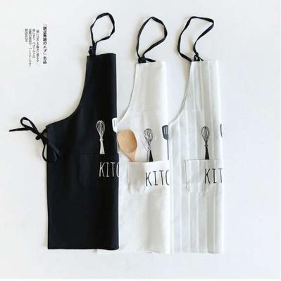 China Unisex Cooking Waiter Chef Apron Cotton Stripe Bib Multi-pocket Stripe Home Kitchen Adjustable Sleeveless Restaurant Restaurant Cleaning Tools for sale