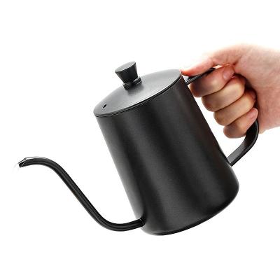 China Durable Stainless Steel Spill Over Long Drip Coffee Kettle Espresso Mocha Pot Goose Neck Mouth Coffee Set Home Restaurant Supplies for sale