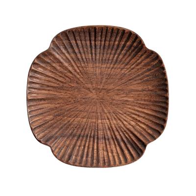 China Wooden Mat Kitchen Placemat Bowl Coasters Dried Fruit Candy Nut Dish Tray Insulation Pads Tea Cup Coffee Viable Cup Coasters for sale