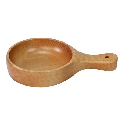 China Handmade Wooden Large Capacity Bowl Beech Pizza Soup Kimchi Salad Fruit Serving Bowls Food Container Tableware Kitchen Supplies for sale