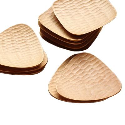 China Sustainable Place Dish Wooden Snacks Fruit Tray Decor Breakfast Dishes Dessert Serving Tray Kitchen Tableware Gift Home Bread Cake Storage for sale