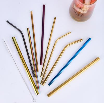 China Hot Selling Sustainable Reusable Environmentally Friendly 304 Stainless Steel Metal Drinking Straw for sale