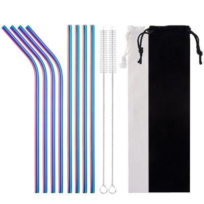 China Reusable Stainless Steel Viable Drinking Straw Wholesale With Customized Logo for sale