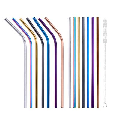 China 304 Metal Canudo Inox Eco Friendly Sustainable Reusable Stainless Steel Drinking Straws With Laser Logo for sale