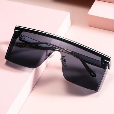 China Women And Men Rimless One Piece Len New Oversized Square Sunglasses Sun Glass Shades UV400 Protective Shades for sale