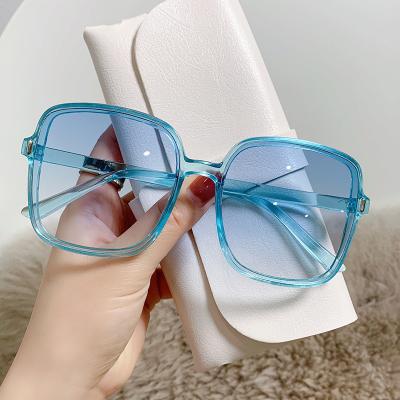 China Fashion Sunglasses 2022 New Sun Glasses Ladies Trend Retro Women Anti-UV Color Sun Glass Oversized Square Shades for sale