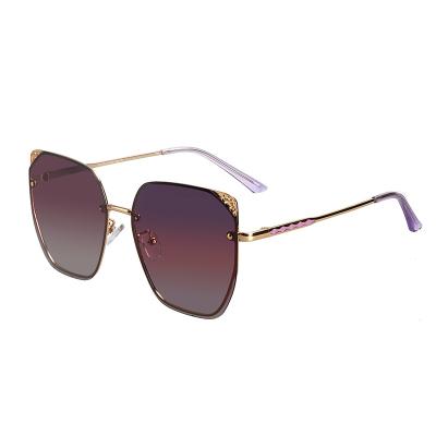 China UV400 / Polarized Luxury Oversized Polarized Women Shapes Retro Classic Rimless Sun Glass Custom Sunglasses for sale