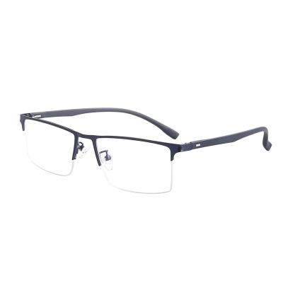 China Business TR90 Small Square Half Rectangle Eyeglasses Frame Men High Quality Metal Square Optical Glasses Custom for sale