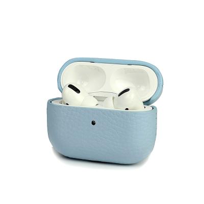 China Diary For Apple Airpod Pro 3 Generation Leather Case Cover Real Original Luxury Blue Pebble Wireless Earbuds 2020 Protective Case for sale