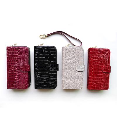 China 2020 Designer Red Flip Cover Women Real Leather Mobile Phone Case Bag Pocket Magnetic Daily Wallet For Women With Phone Pocket for sale