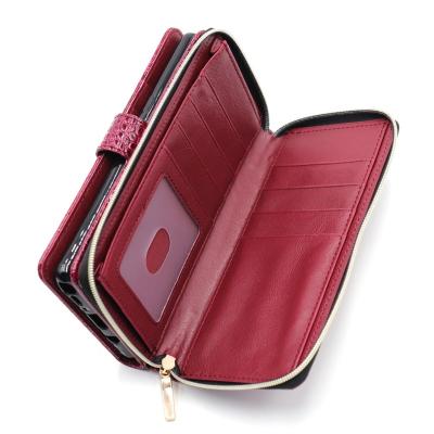 China Daily Luxury Custom Rfid Blocking Android Fashion Wallet Women Ladies Long Purse Wallet Card Phone Holder Case With Wallet for sale