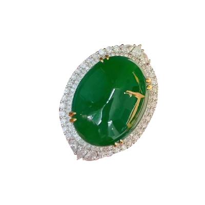 China FASHIONABLE A Big Calorie Rare Big Mac Comes With A Green Muzuo Ring/Pendant, 18K Gold Diamond, Luxurious for sale