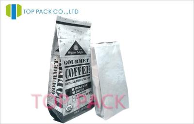 China White Aluminum Foil Coffee Bean Packaging Laminated With Tin Tie for sale