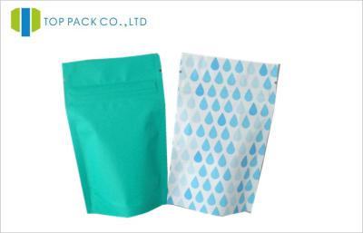 China Custom Color Plain Stand Up Pouches Laminated Foil Matte / Glossy Finishing Zipper Closure for sale